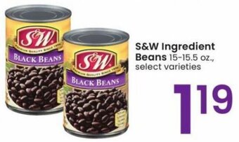 Albertsons S&W Ingredient Beans offer