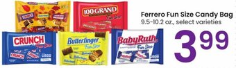 Albertsons Ferrero Fun Size Candy Bag 9.5-10.2 oz. offer