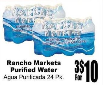 Rancho Markets Rancho Markets Purified Water offer
