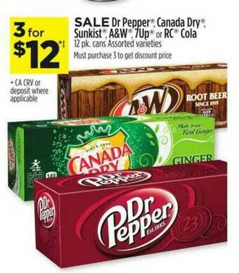 Dollar General Dr Pepper, Canada Dry, Sunkist, A&w, 7up Or Rc Cola offer