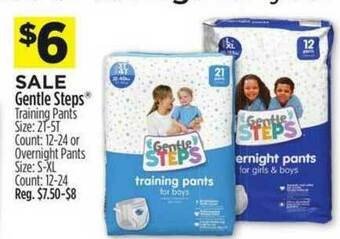Dollar General Gentle Steps Training Pants offer