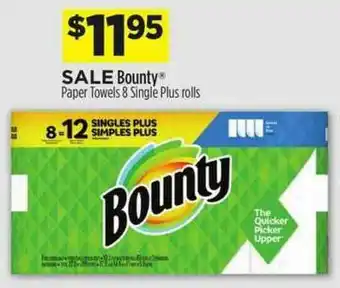 Dollar General Bounty Paper Towels 8 Single Plus Rolls offer