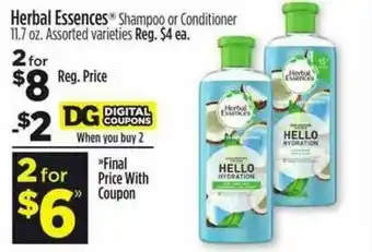 Dollar General Herbal Essences Shampoo Or Conditioner offer