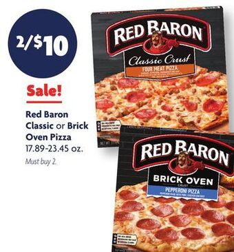 Family Dollar Red baron classic or brick oven pizza offer