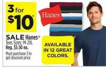 Dollar General Hanes Tees offer
