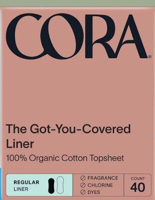 Target Cora 40-ct. organic cotton ultra thin liners offer