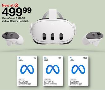 Target Meta quest 3 128gb virtual reality headset offer