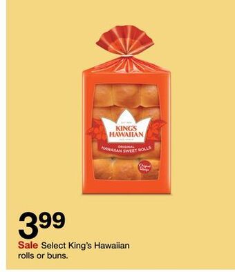 Target Select king's hawaiian rolls or buns offer
