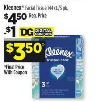 Dollar General Kleenex Facial Tissue offer