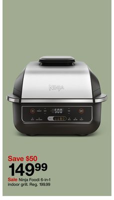 Target Ninja foodi 6-in-1 indoor grill offer