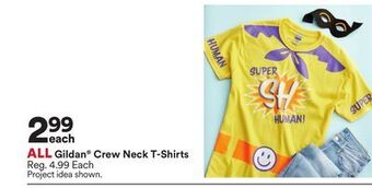 Michaels All gildan crew neck t-shirts offer