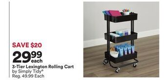 Michaels 3-tier lexington rolling cart by simply tidy offer
