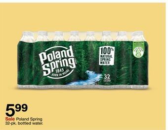 Target Poland spring 32-pk. bottled water offer