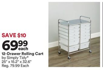 Michaels 12-drawer rolling cart by simply tidy offer