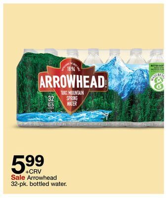 Target Arrowhead 32 - pk. bottled water offer