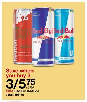 Target Red bull 8.4 - fl. - oz. single drinks offer