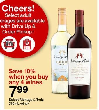 Target Select menage a trois 750ml wine offer