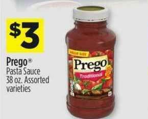Dollar General Prego Pasta Sauce offer