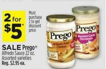 Dollar General Prego Alfredo Sauce offer