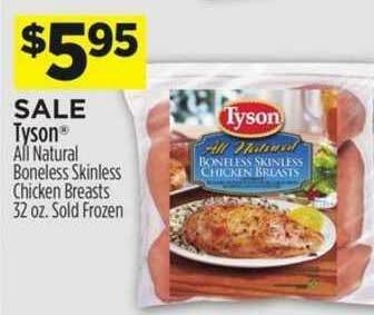 Dollar General Tyson All Natural Boneless Skinless Chicken Breasts offer