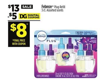 Dollar General Febreze plug refill offer