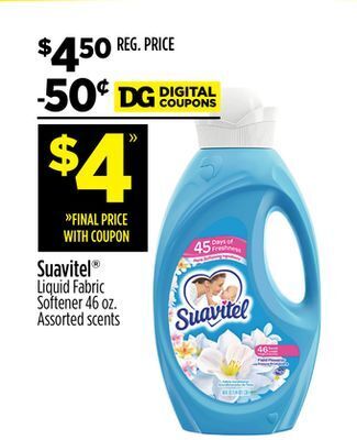Dollar General Suavitel liquid fabric softener offer