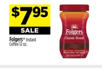 Dollar General Folgers instant coffee offer