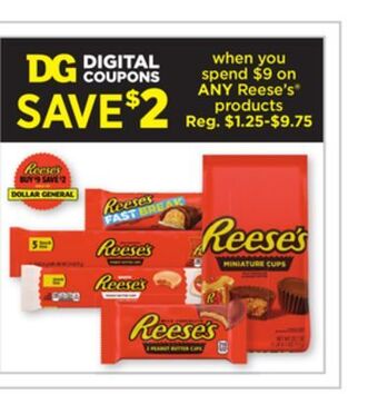 Dollar General Any reese's products offer