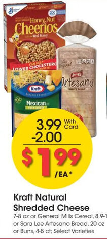 Kroger Kraft Natural Shredded Cheese offer