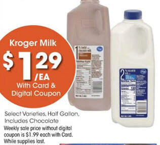 Kroger Kroger Milk offer