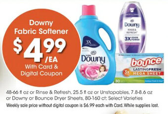 Kroger Downy Fabric Softener offer