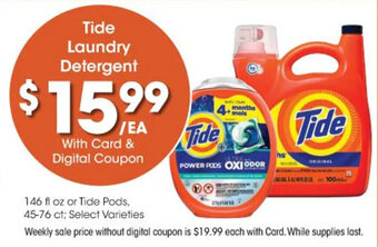 Kroger Tide Laundry Detergent offer