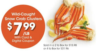 Kroger Wild-Caught Snow Crab Clusters offer