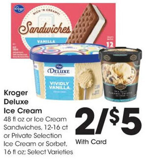 Kroger Kroger Deluxe Ice Cream offer