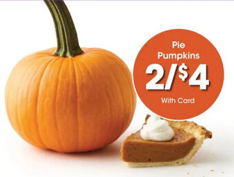 Kroger Pie Pumpkins offer
