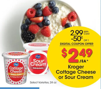 Kroger Kroger Cottage Cheese or Sour Cream offer