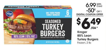 Kroger Kroger 85% Lean Turkey Burgers offer