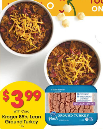 Kroger Kroger 85% Lean Ground Turkey offer