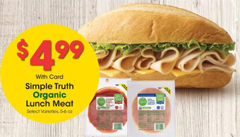 Kroger Simple Truth Organic Lunch Meat offer