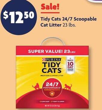 Family Dollar Purina tidy cats 24/7 scoopable cat litter offer