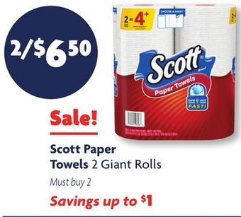 Family Dollar Scott paper towels offer