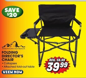 Big 5 American outback folding director's chair offer