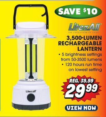Big 5 Litezall 3500-lumen rechargeable lantern offer
