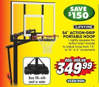 Big 5 Lifetime 54 action grip portable hoop offer