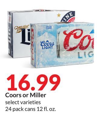 Hy-Vee Coors or miller offer