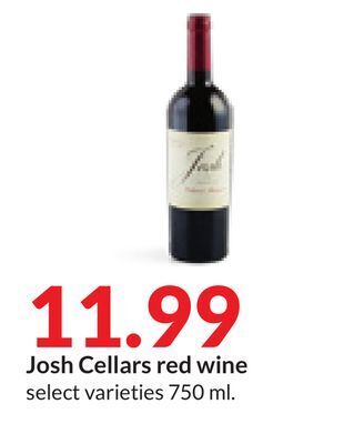 Hy-Vee Josh cellars red wine offer