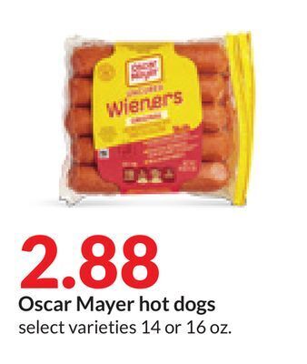 Hy-Vee Oscar mayer hot dogs offer
