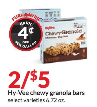 Hy-Vee Hy-vee chewy granola bars offer