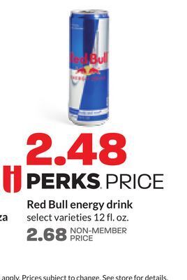 Hy-Vee Red bull energy drink offer