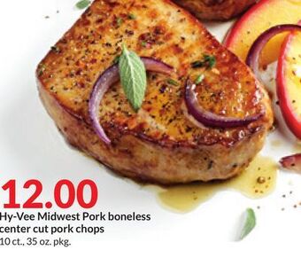 Hy-Vee Hy-vee midwest pork boneless center cut pork chops offer